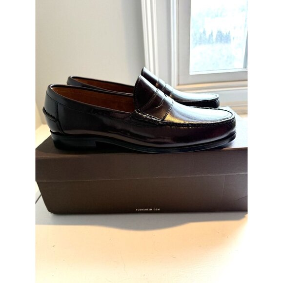 NIB Florsheim Berkley Men\'s Moc Toe Penny Loafer Burgundy Size 9 $145 [jb] main image 4